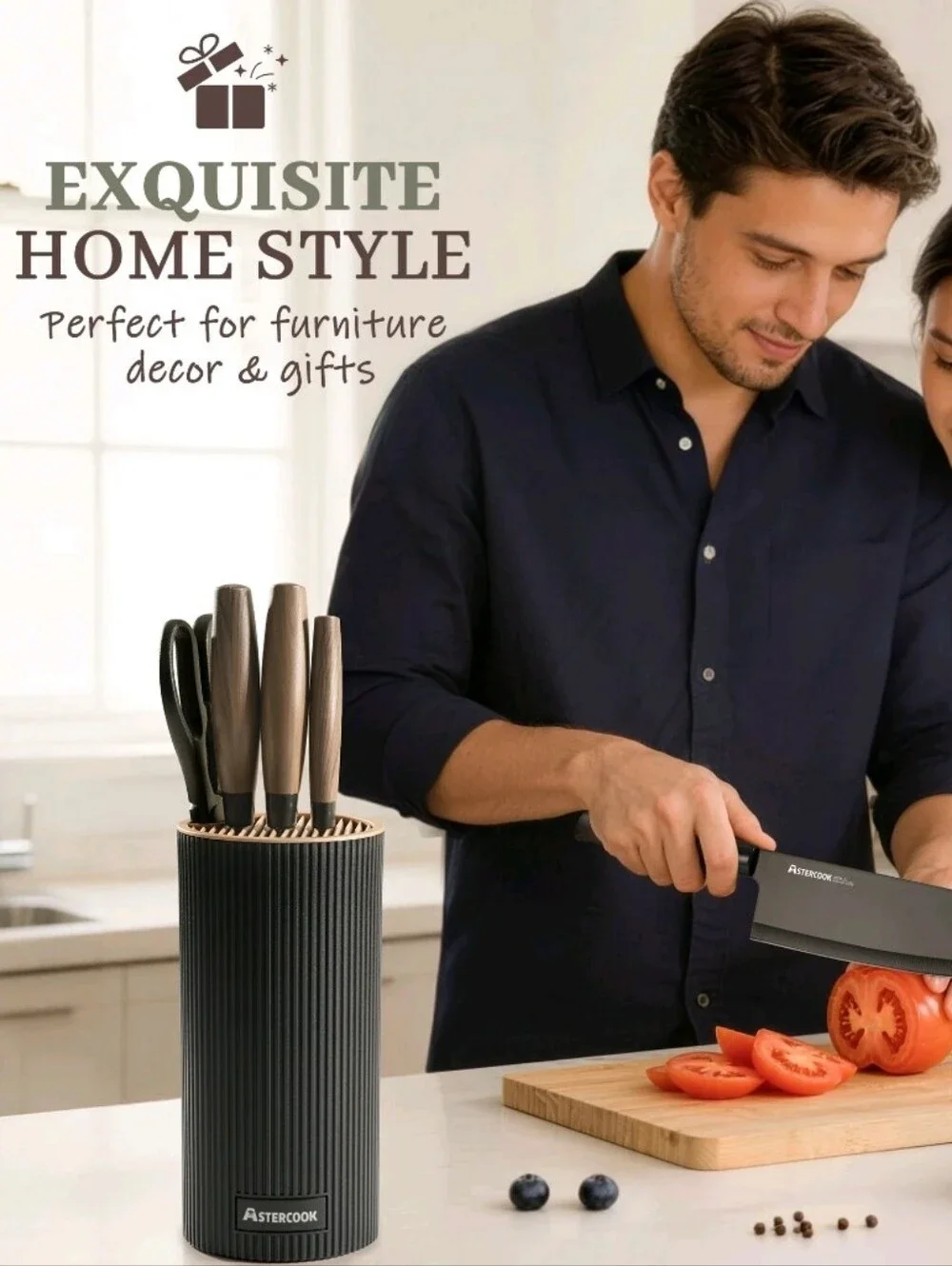 Astercook 6-Piece Knife Block Set